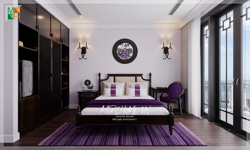 Kệ tủ quần áo được làm từ gỗ óc chó với các bố trí sắp xếp hài hòa và hợp lý giúp cho không gian trở nên đẹp mắt và sang trọng hơn.